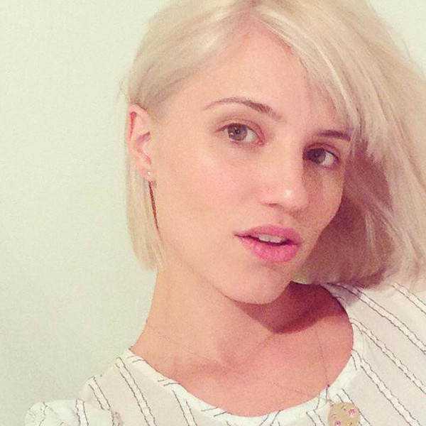 Dianna Agron Gets A Platinum Blond Bob Haircut E News Canada